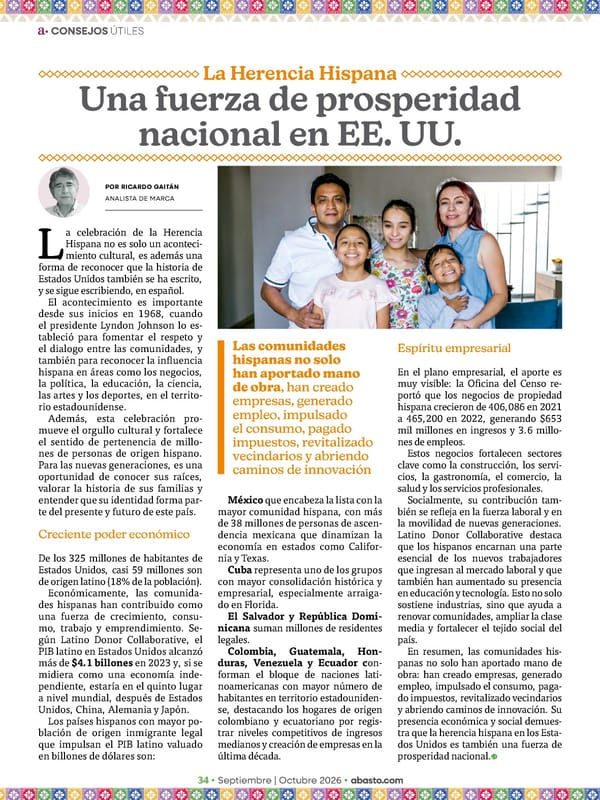 Abasto Magazine Septiembre / Octubre 2026 - Page 34