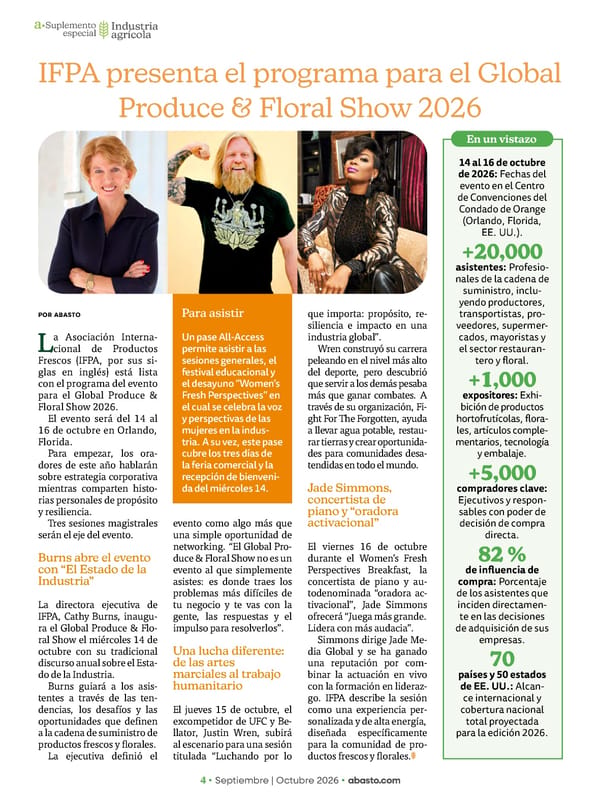 Abasto Magazine Septiembre / Octubre 2026 - Page 38