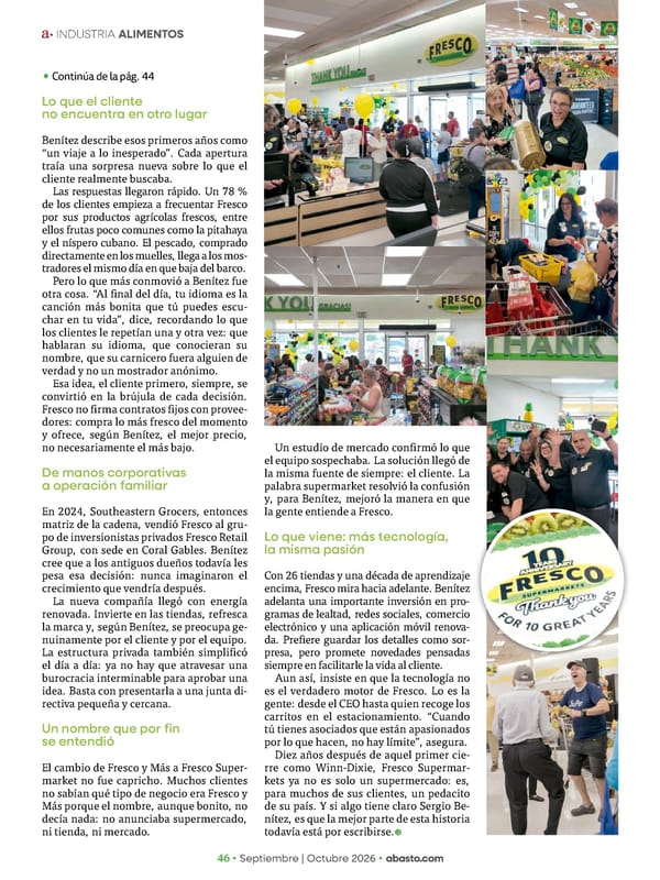 Abasto Magazine Septiembre / Octubre 2026 - Page 62