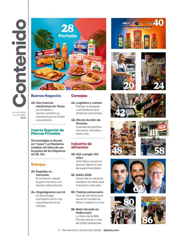Abasto Magazine Noviembre | Dicembre 2026 ESPAÑOL - Page 4