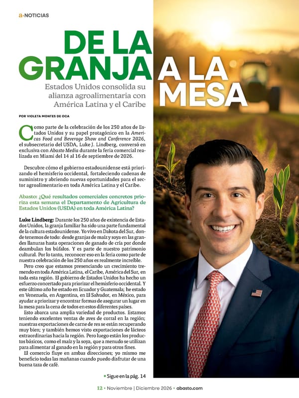 Abasto Magazine Noviembre | Dicembre 2026 ESPAÑOL - Page 12