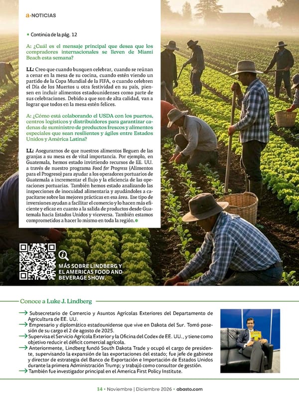 Abasto Magazine Noviembre | Dicembre 2026 ESPAÑOL - Page 14