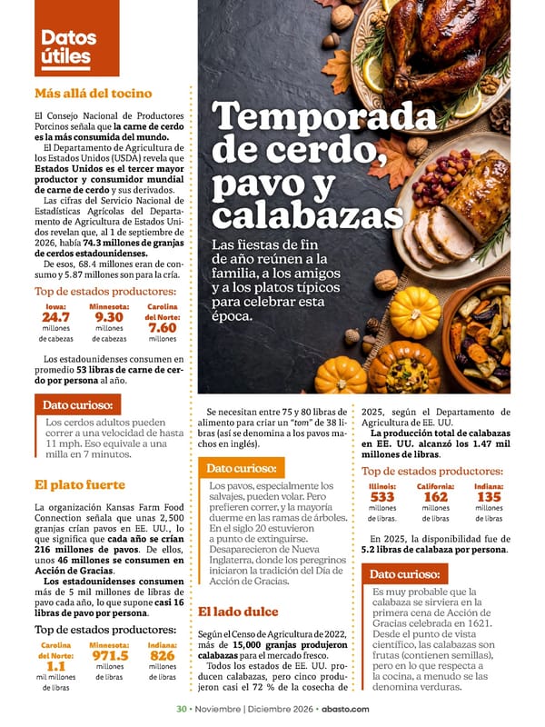 Abasto Magazine Noviembre | Dicembre 2026 ESPAÑOL - Page 30