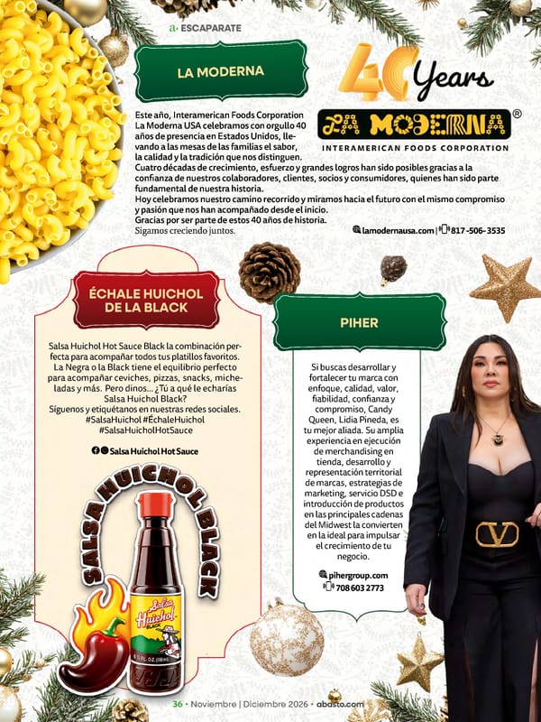 Abasto Magazine Noviembre | Dicembre 2026 ESPAÑOL - Page 36