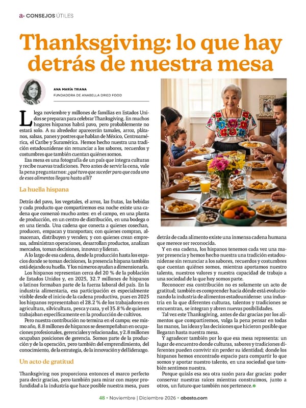 Abasto Magazine Noviembre | Dicembre 2026 ESPAÑOL - Page 48