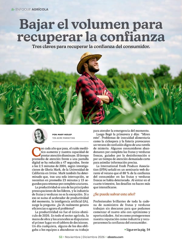 Abasto Magazine Noviembre | Dicembre 2026 ESPAÑOL - Page 68
