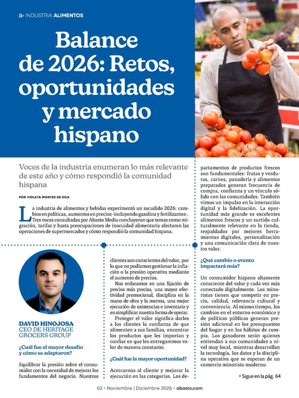 Abasto Magazine Noviembre | Dicembre 2026 ESPAÑOL - Page 78