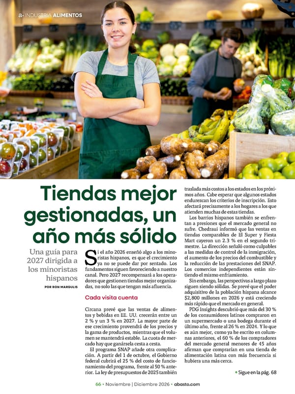 Abasto Magazine Noviembre | Dicembre 2026 ESPAÑOL - Page 82