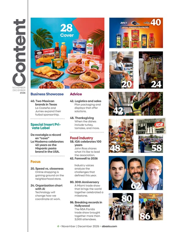 Abasto Magazine November | December 2026 ENGLISH - Page 4