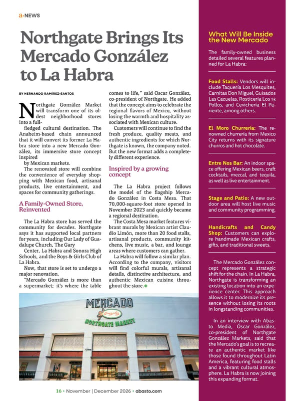 Abasto Magazine November | December 2026 ENGLISH - Page 16